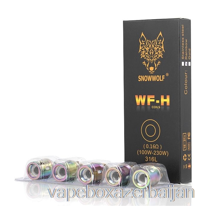 Vape Baku SnowWolf WOLF WF Replacement Coils 0.16ohm WF-H Coils (Rainbow)